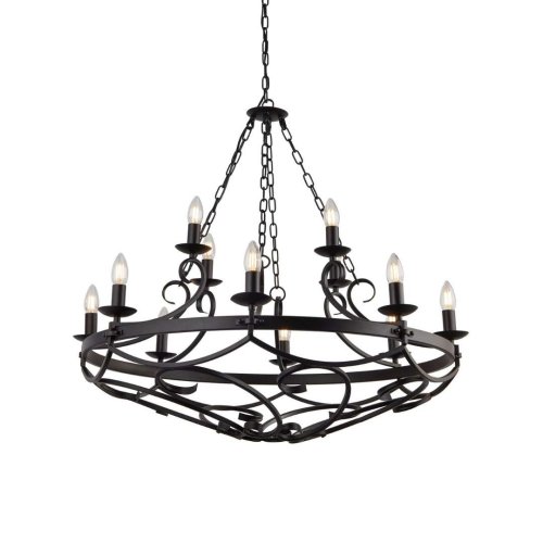 Searchlight 8912-12BK CARTWHEEL závěsné svítidlo 12xE14 černá