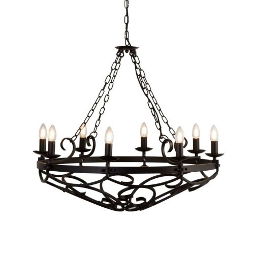 Searchlight 8908-8BK Cartwheel závěsné svítidlo 8xE14 černá