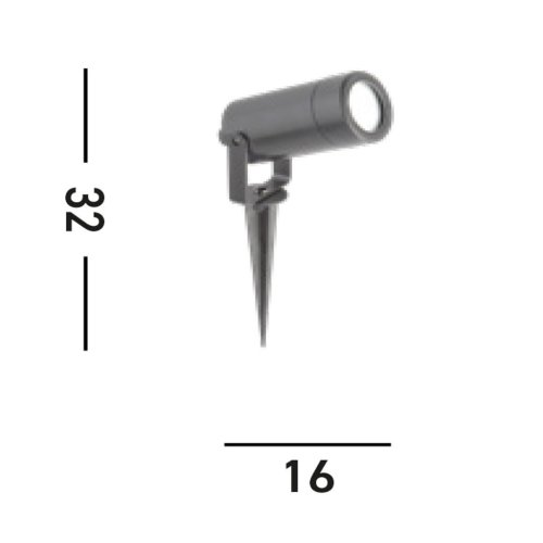 Searchlight 5010GY venkovní svítidlo šedé IP44 - obrázek