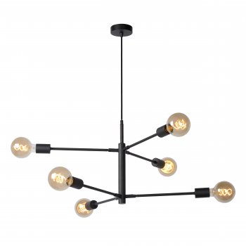 LESTER Pendant 6x E27/40W Black - obrázek