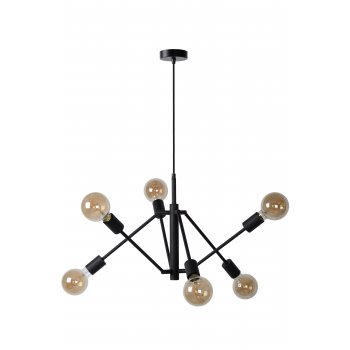 LESTER Pendant 6x E27/40W Black - obrázek