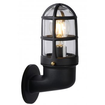 DUDLEY Outside Wall Light Down IP44 E27/60W Black - obrázek