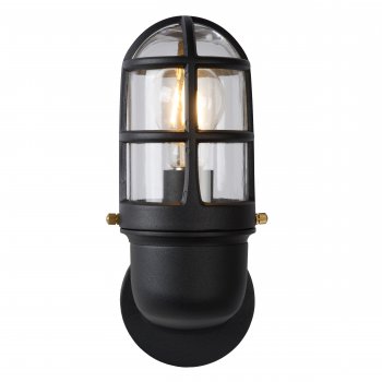 DUDLEY Outside Wall Light Down IP44 E27/60W Black - obrázek