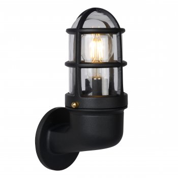 DUDLEY Outside Wall Light Down IP44 E27/60W Black - obrázek