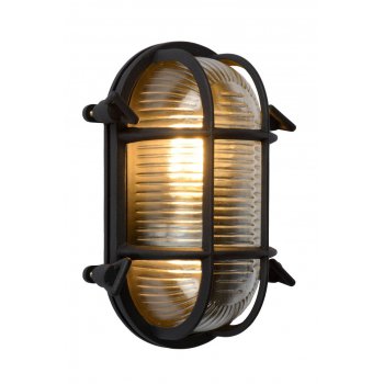 DUDLEY Outside Wall Light Oval IP65 E27/60W Black - obrázek