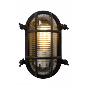 DUDLEY Outside Wall Light Oval IP65 E27/60W Black - obrázek