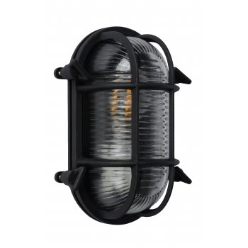 DUDLEY Outside Wall Light Oval IP65 E27/60W Black - obrázek