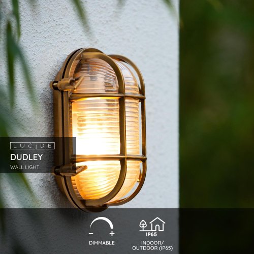 DUDLEY Outside Wall Light Oval IP65 E27/60W Matt - obrázek