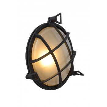 DUDLEY Outside Wall Light Round IP 65 E27/60W Blac - obrázek