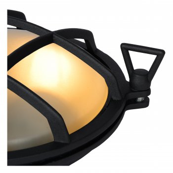 DUDLEY Outside Wall Light Round IP 65 E27/60W Blac - obrázek