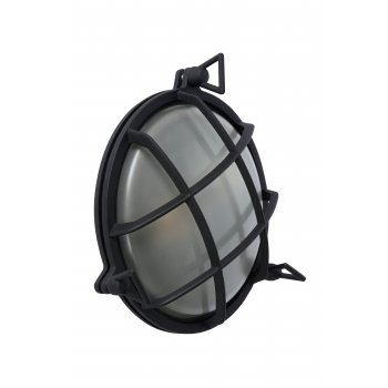 DUDLEY Outside Wall Light Round IP 65 E27/60W Blac - obrázek