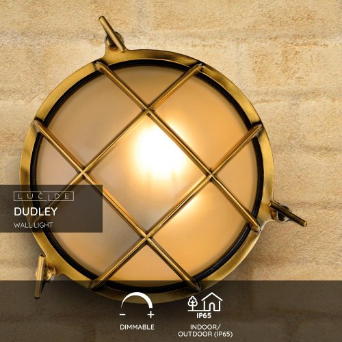 DUDLEY Outside Wall Light Round IP65 E27/60W Mat - obrázek