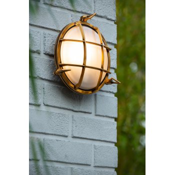 DUDLEY Outside Wall Light Round IP65 E27/60W Mat - obrázek