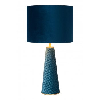 VELVET Table lamp E27/40W H47cm Blue - obrázek