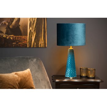 VELVET Table lamp E27/40W H47cm Blue - obrázek