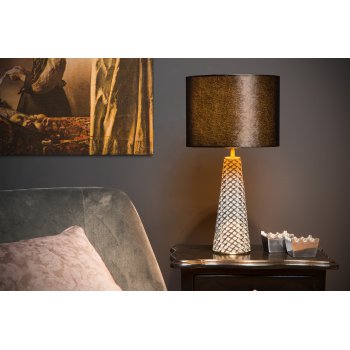 VELVET Table lamp E27/40W H47cm Grey/Black - obrázek