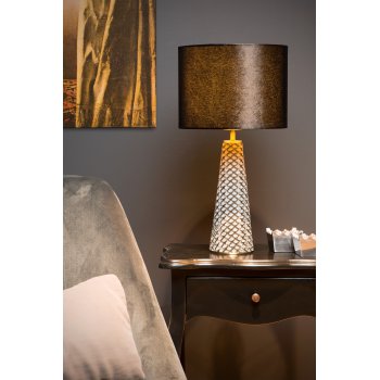 VELVET Table lamp E27/40W H47cm Grey/Black - obrázek