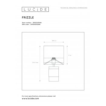 FRIZZLE Table lamp  E14/40W H32cm Pink - obrázek