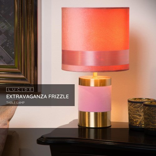 FRIZZLE Table lamp  E14/40W H32cm Pink - obrázek