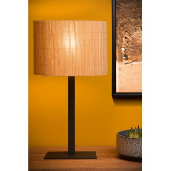 MAGIUS Table lamp Rattan E27/40W H52 Black/nature - obrázek