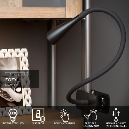 ZOZY Clamp Lamp Led 3W Black - obrázek
