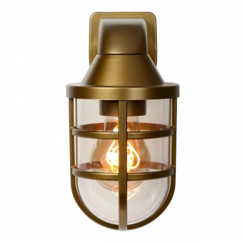 LEWIS Walllight Outside E27 Satin Brass - obrázek