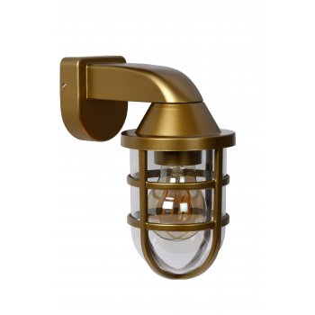 LEWIS Walllight Outside E27 Satin Brass - obrázek