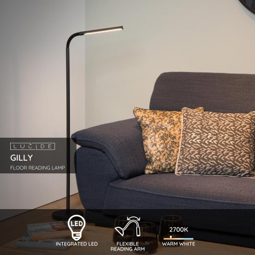 GILLY Floor Lamp LED 5W H153 D20cm 2700K Black - obrázek