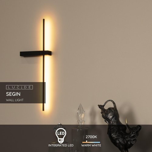 SEGIN Wall Light 60cm LED 6W 2700K Black - obrázek