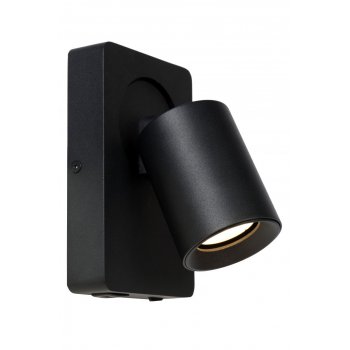 NIGEL Wall spotlight 1xGU10/5W + USB Black