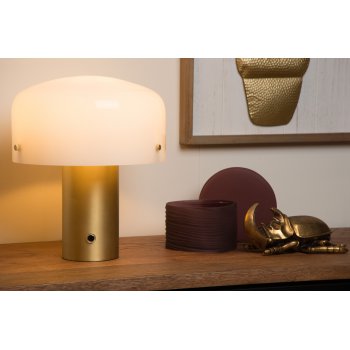 TIMON Table lamp  E27/25W 35cm Matt Gold/Opal - obrázek