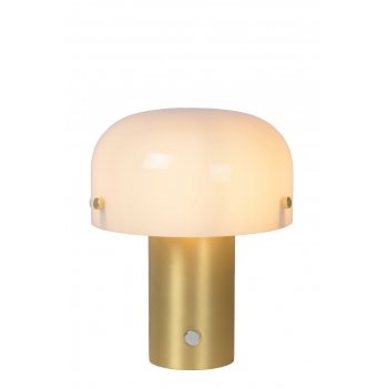 TIMON Table lamp  E14/25W 21cm Matt Gold/Opal - obrázek