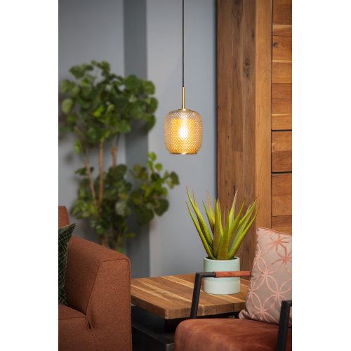 AGATHA Pendant 1x E27/40W Matt Gold / Glass - obrázek