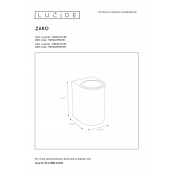 ZARO Ceilig spotlight Bathroom Round White - obrázek