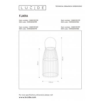 FJARA Led Table Lamp Brown - obrázek