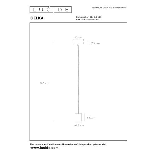 GELKA Pendant E27/40W Smoke glass - obrázek