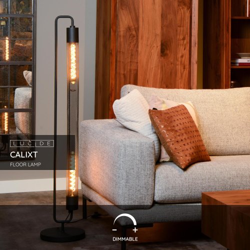CALIXT Floorlight 2x E27/25W Black - obrázek