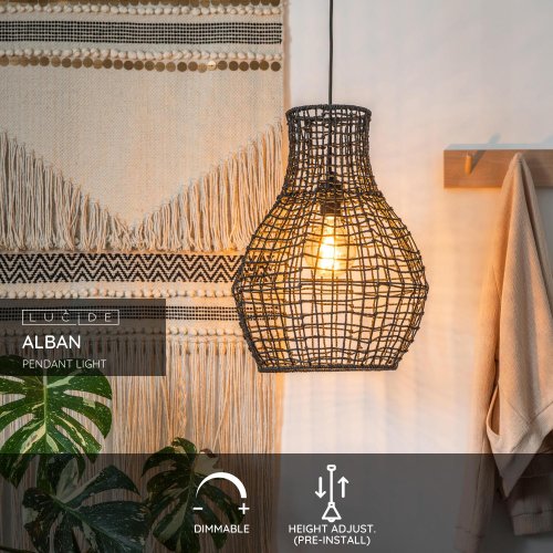 ALBAN Pendant E27/40W Black - obrázek