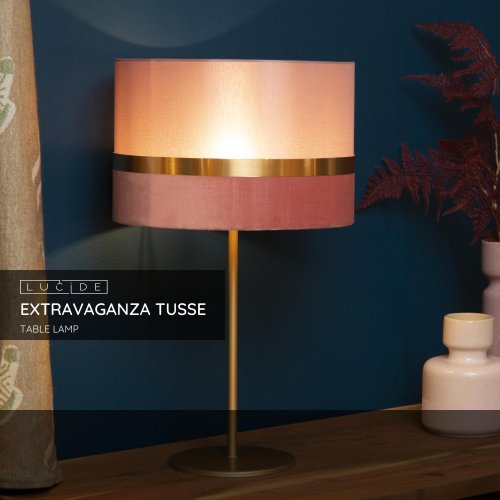 Lucide EXTRAVAGANZA TUSSE - Table lamp - D30 cm - 1xE27 - Pink - obrázek