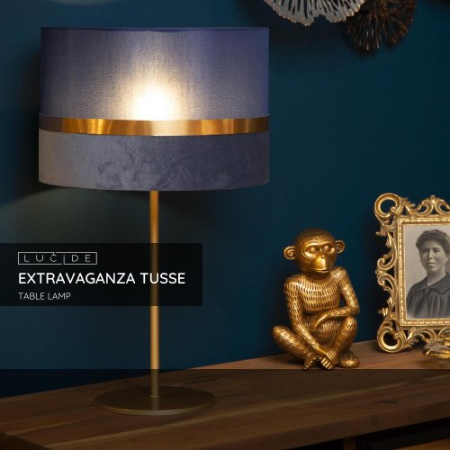 Lucide EXTRAVAGANZA TUSSE - Table lamp - ? 30 cm - 1xE27 - Blue - obrázek