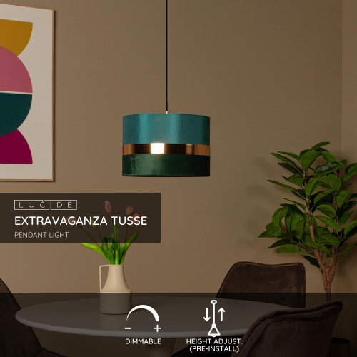 Lucide EXTRAVAGANZA TUSSE - Pendant light - ? 30 cm - 1xE27 - Green - obrázek