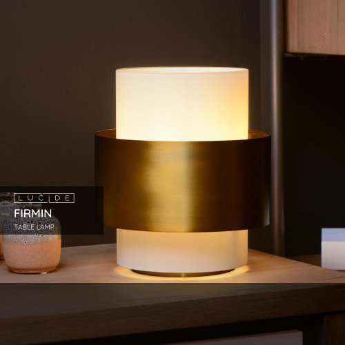 FIRMIN Table Lamp E27 Messing / Opal Glass - obrázek