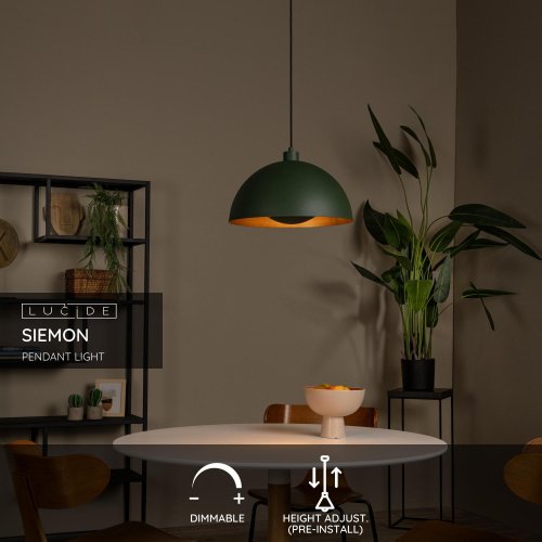 SIEMON Pendant Light E27/40W Green - obrázek
