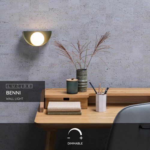 BENNI Wall Light G9/28W Green/Opal Glass - obrázek