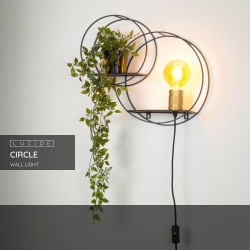 CIRCLE Wall Light E27/40W Black/Gold - obrázek