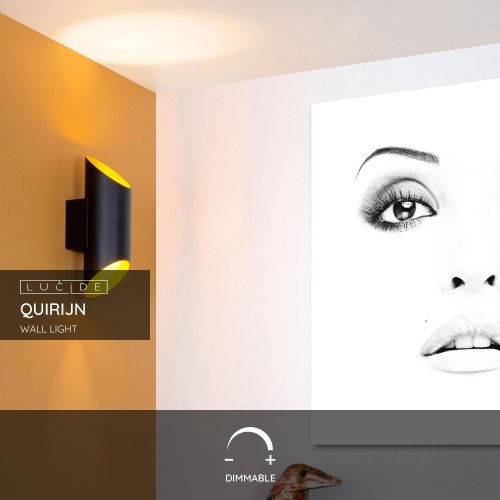 QUIRIJN Wall Light G9 Black/Gold - obrázek