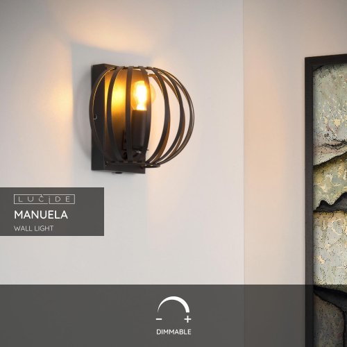 MANUELA Wall light E14/40W Black - obrázek