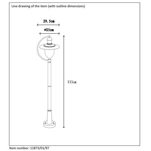 ARUBA Lantem IP44 1xE27 H110  11873/01/97 - obrázek