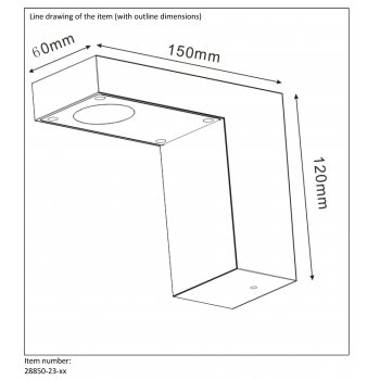 TEXAS Wall light IP44 H11  L15 LED 3x1W 28850/23/30 - obrázek