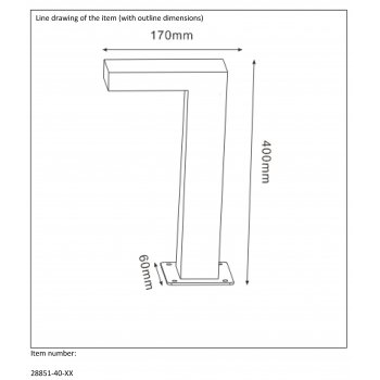 TEXAS Post IP44 H40 L15 LED  28851/40/30 - obrázek